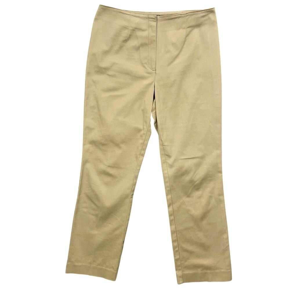 Vintage 90s Ann Taylor Stretch Tan Straight Leg Ankle Chino Pant Womens Size 6P